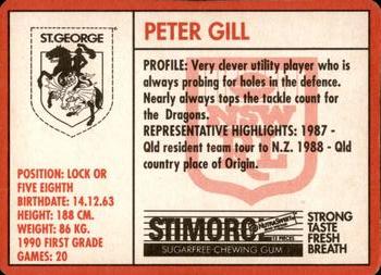 1991 Stimorol NRL #113 Peter Gill Back
